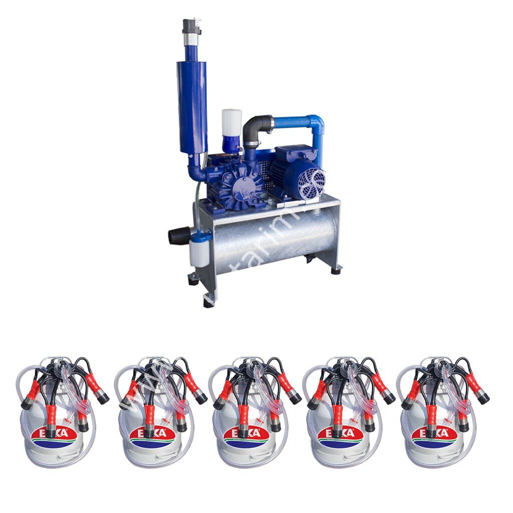 VPG 505 5 alüminyum güğümlü sabit tip süt sağım makinesi