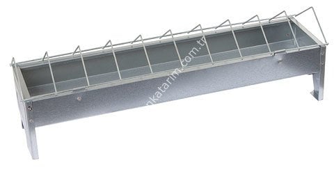 50 x 10 cm galvanizli tavuk yemliği