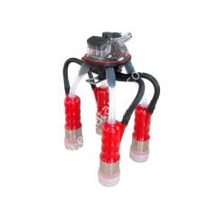 Uzun silikon Alfa tipi memelikli mavi plastik kılıflı Ø 17 mm 250 ccm inek pençeli inek sağım demedi