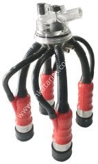 Uzun kauçuk memelikli kırmızı plastik kılıflı Ø 27 mm 175 ccm inek pençeli inek sağım demedi