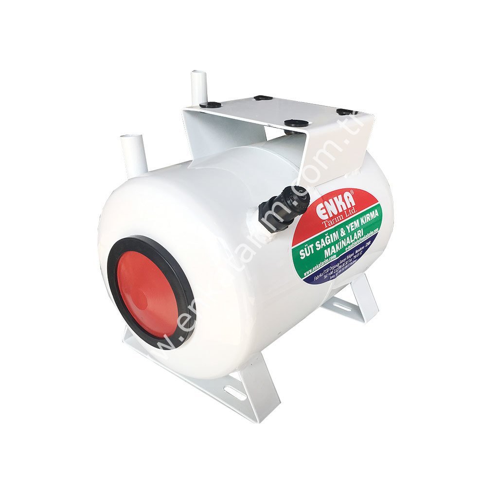 Küçük plastik kapaklı, 3/4'' plastik regülatörlü, boyalı, malzemeli kuru tip vakum kazanı