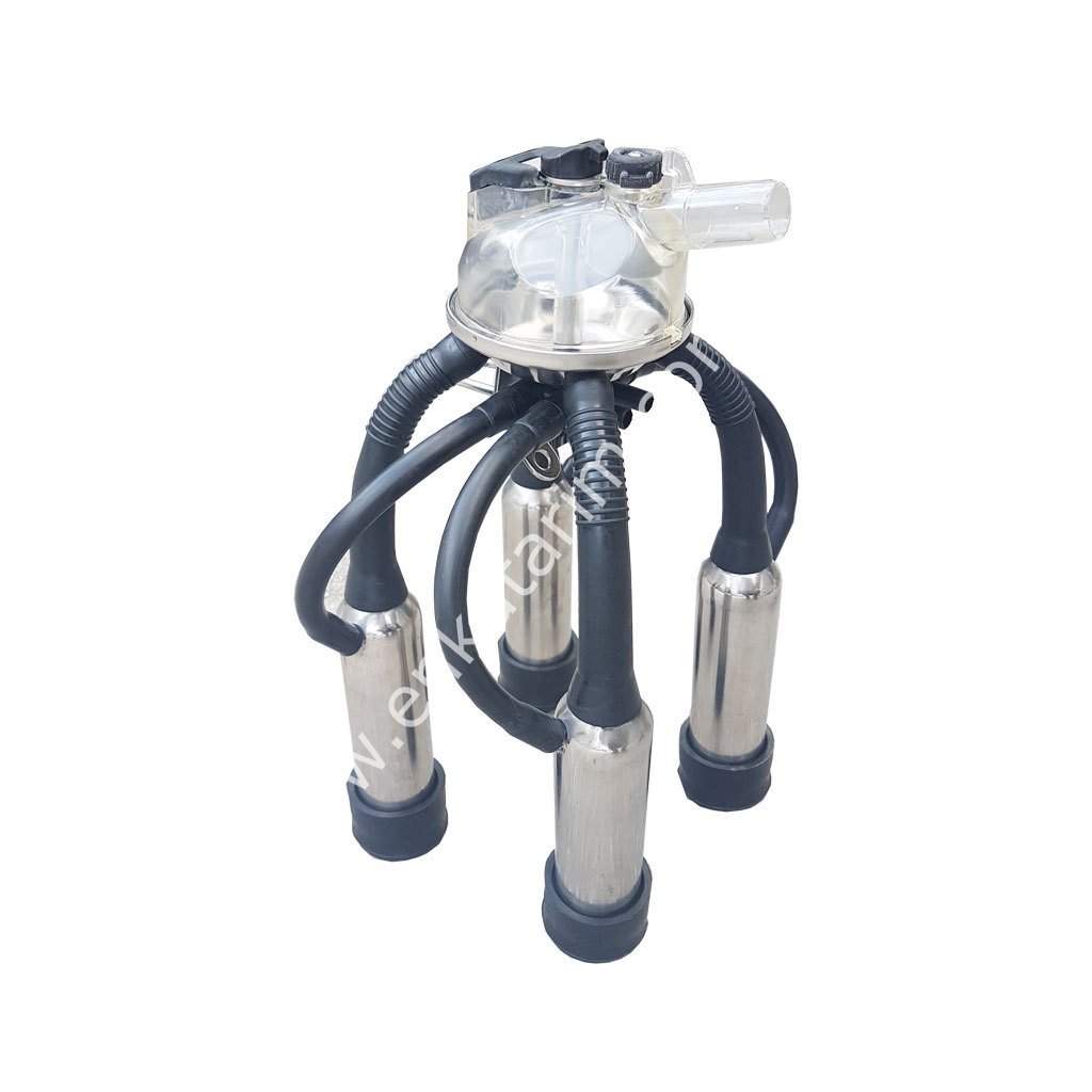 Uzun kauçuk memelikli krom kılıflı Ø 27 mm 300 ccm Westfalia inek pençeli inek sağım demedi