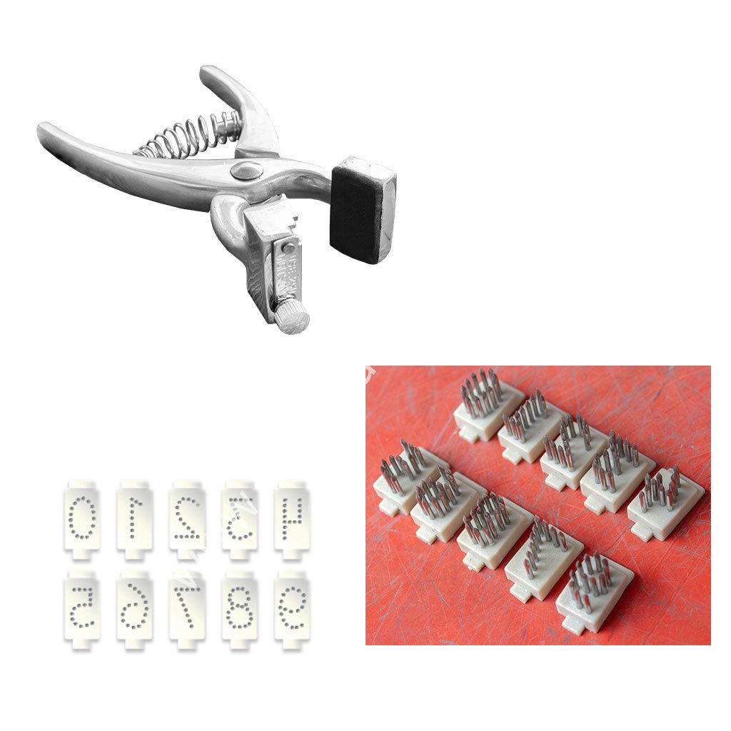 17.5 cm paslanmaz dövme pensli dövme seti