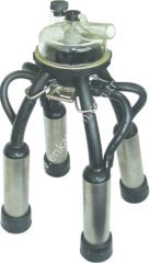 Uzun kauçuk memelikli yarım kadehli paslanmaz çelik kılıflı Ø 21 mm 300 ccm Polanes Harmony inek pençeli inek sağım demedi