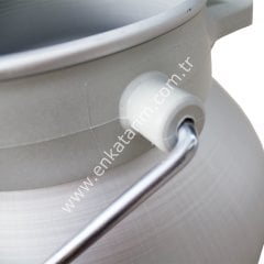 20 lt plastik alt çemberli sallama saplı kapaksız alüminyum süt güğümü, Ø 180 mm ağızlı