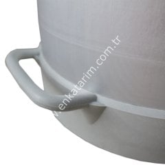 20 lt plastik alt çemberli sallama saplı kapaksız alüminyum süt güğümü, Ø 180 mm ağızlı