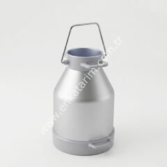 25 lt güğüm, plastik alt çemberli, sallama saplı, kapaksız, alüminyum, Ø 180 mm ağızlı