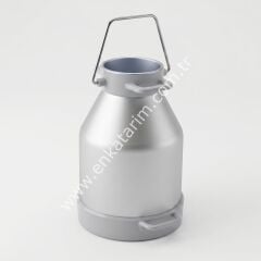 30 lt güğüm, plastik alt çemberli, sallama saplı, kapaksız, alüminyum, Ø 180 mm ağızlı