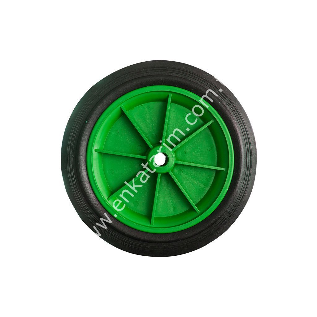 300 x 60 mm deliksiz büyük tekerlek, yeşil