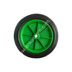 300 x 60 mm deliksiz büyük tekerlek, yeşil