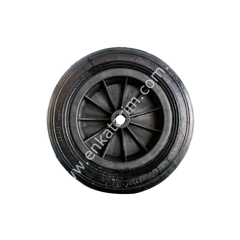 335 x 75 mm deliksiz, kalın, duble tekerlek, siyah