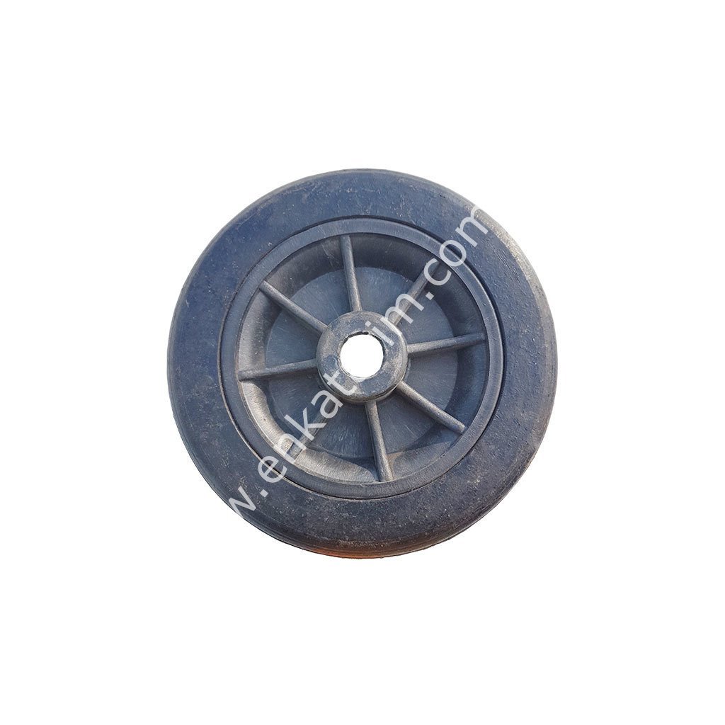 200 x 40 mm deliksiz küçük siyah tekerlek, Ecocompact