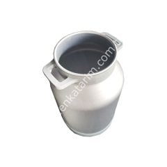 20 lt alüminyum alt çemberli sallama saplı kapaksız alüminyum süt güğümü, Ø 180 mm ağızlı