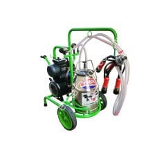 SM 750 tek güğüm tek sağım krom güğümlü turbo yağlı süt sağım makinesi, inek için