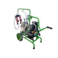 SM 750 tek güğüm tek sağım krom güğümlü turbo yağlı süt sağım makinesi, inek için