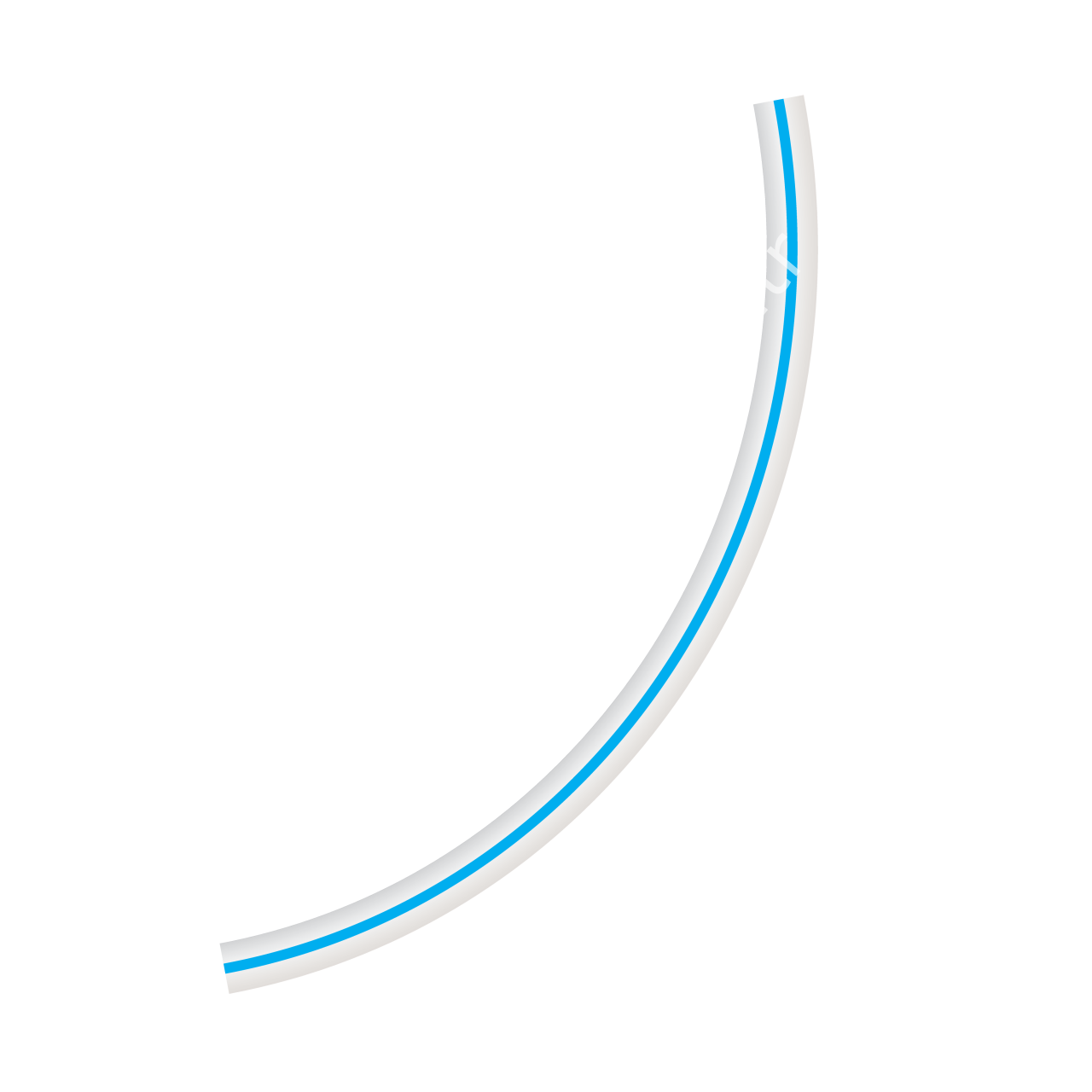 13 x 23 mm mavi çizgili PVC süt hortumu (mt)