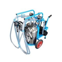 SM 300 tek güğüm çift sağım krom güğümlü kuru süt sağım makinesi, inek için, borulu