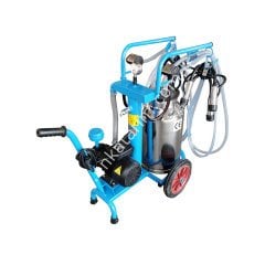 SM 300 tek güğüm çift sağım krom güğümlü kuru süt sağım makinesi, inek için, borulu