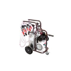 SM 400 tek güğüm çift sağım krom güğümlü kuru süt sağım makinesi, inek için