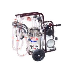 SM 400 tek güğüm çift sağım krom güğümlü kuru süt sağım makinesi, inek için