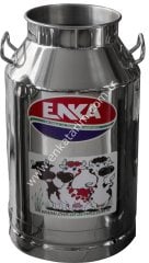 40 lt yandan saplı kapaksız paslanmaz süt güğümü, Ø 210 mm ağızlı