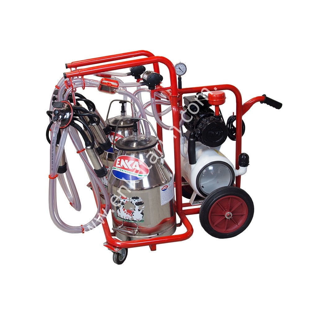 SM 600 çift güğüm çift sağım krom güğümlü kuru süt sağım makinesi, inek için