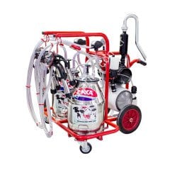 SM 600 çift güğüm çift sağım krom güğümlü damlama yağlı süt sağım makinesi, inek için