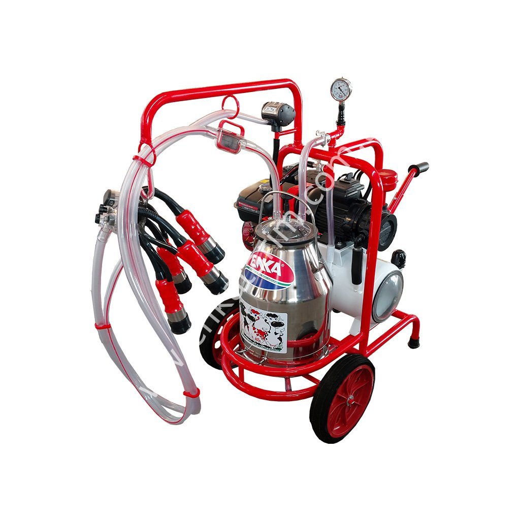 SM 750 tek güğüm tek sağım krom güğümlü kuru benzin motorlu süt sağım makinesi, inek için