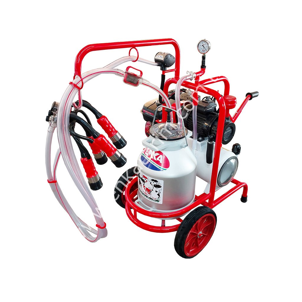 SM 750 tek güğüm tek sağım alüminyum güğümlü kuru benzin motorlu süt sağım makinesi, inek için