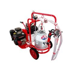 SM 750 tek güğüm tek sağım alüminyum güğümlü kuru benzin motorlu süt sağım makinesi, inek için