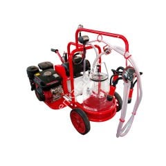 SM 750 tek güğüm tek sağım şeffaf güğümlü kuru benzin motorlu süt sağım makinesi, inek için