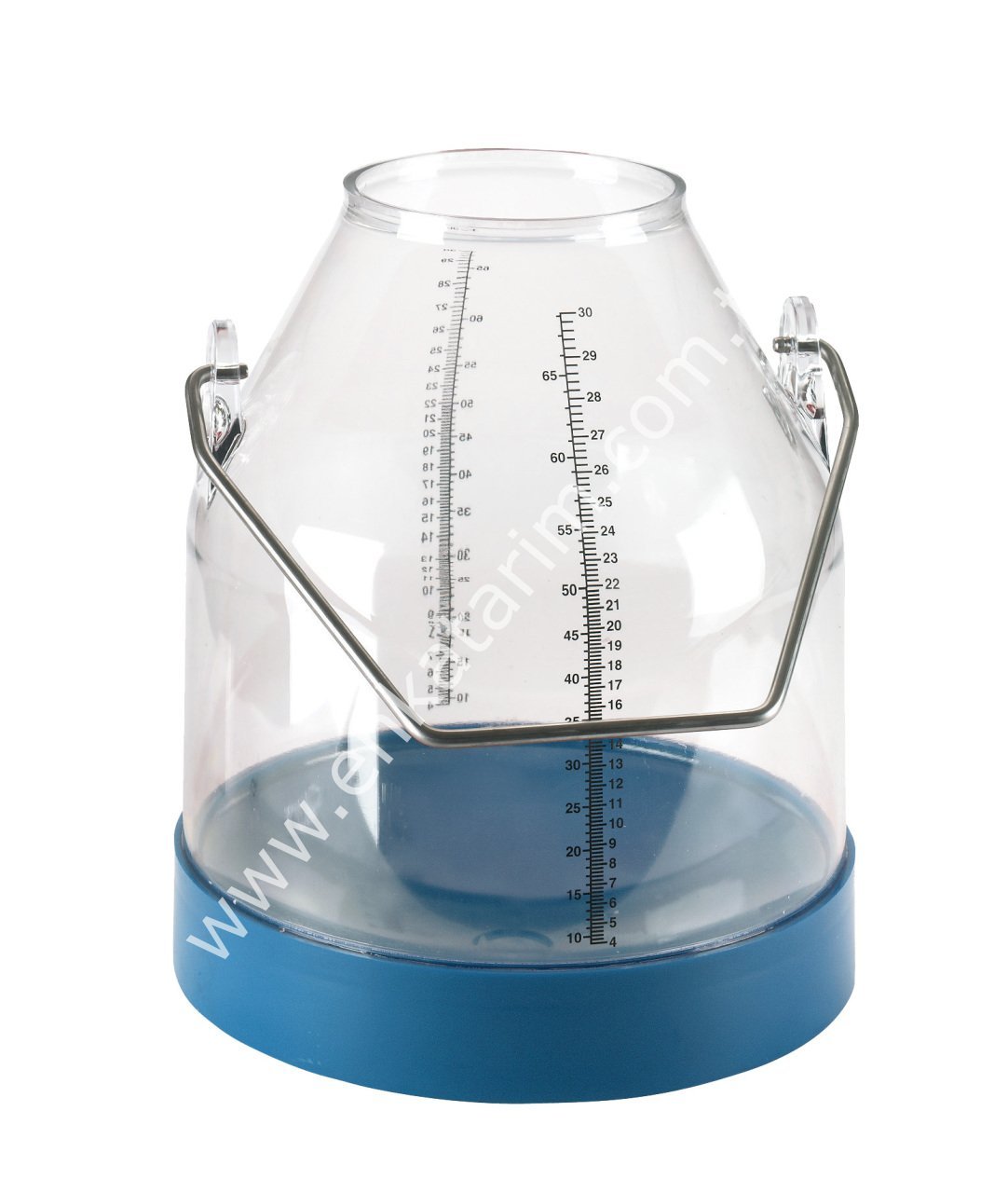 30 lt mavi tabanlı şeffaf güğüm