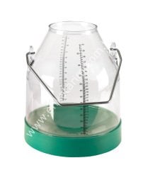 30 lt yeşil tabanlı şeffaf güğüm