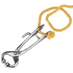 19 cm ipli nikel kaplı demir burunsallık (muşet)