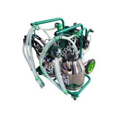 SM 600 çift güğüm çift sağım krom güğümlü kuru benzin motorlu süt sağım makinesi, inek için