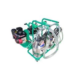 SM 600 çift güğüm çift sağım krom güğümlü kuru benzin motorlu süt sağım makinesi, inek için
