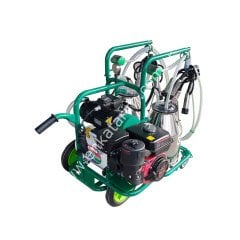 SM 600 çift güğüm çift sağım krom güğümlü kuru benzin motorlu süt sağım makinesi, inek için