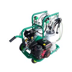 SM 600 çift güğüm çift sağım alüminyum güğümlü kuru benzin motorlu süt sağım makinesi, inek için