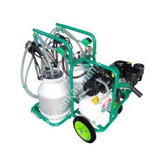 SM 600 çift güğüm çift sağım alüminyum güğümlü kuru benzin motorlu süt sağım makinesi, inek için