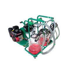 SM 600 çift güğüm çift sağım şeffaf güğümlü kuru benzin motorlu süt sağım makinesi, inek için