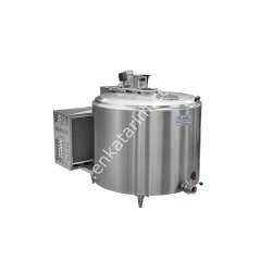 520 lt açık tip, monofaze 2 sağım süt soğutma tankı