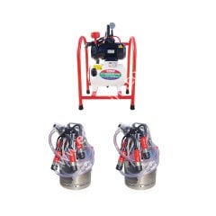 SM 800 çift güğüm çift sağım krom güğümlü sabit tip kuru süt sağım makinesi, inek için