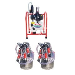 SM 800 çift güğüm çift sağım krom güğümlü sabit tip damlama yağlı süt sağım makinesi, inek için