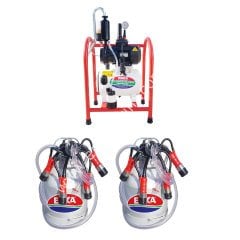 SM 800 çift güğüm çift sağım alüminyum güğümlü sabit tip damlama yağlı süt sağım makinesi, inek için