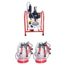 SM 800 çift güğüm çift sağım şeffaf güğümlü sabit tip damlama yağlı süt sağım makinesi, inek için