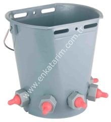 5 emzikli plastik 8 lt skalalı oğlak ve kuzu emzirme kovası