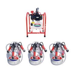 SM 900 üç güğüm üç sağım şeffaf güğümlü sabit tip kuru süt sağım makinesi, inek için