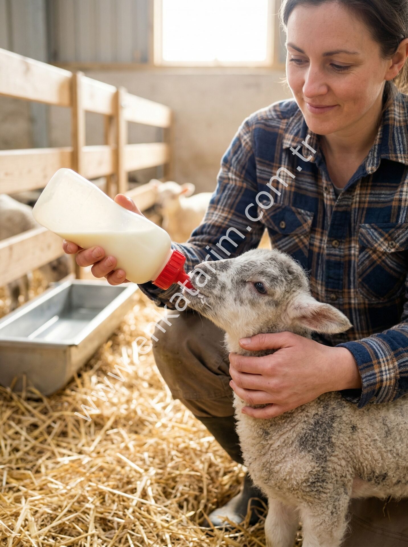 500 ml oğlak ve kuzu biberonu, yerli model
