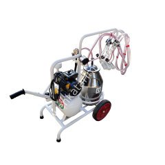 SM 750 KK tek güğüm çift sağım krom güğümlü damlama yağlı süt sağım makinesi, koyun için