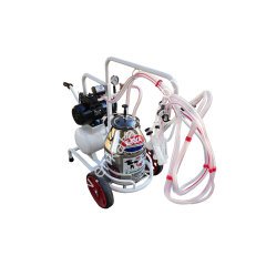 SM 750 KK tek güğüm çift sağım krom güğümlü damlama yağlı süt sağım makinesi, koyun için